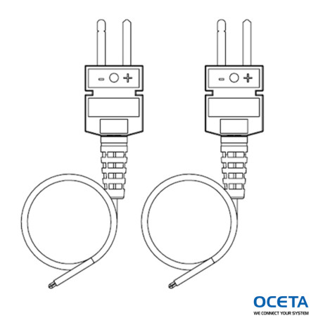 Thermocouple, ø 0,13mm (40 AWG) (x2)