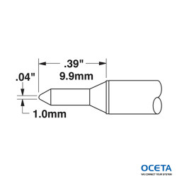 Cartouche, conique, 1mm