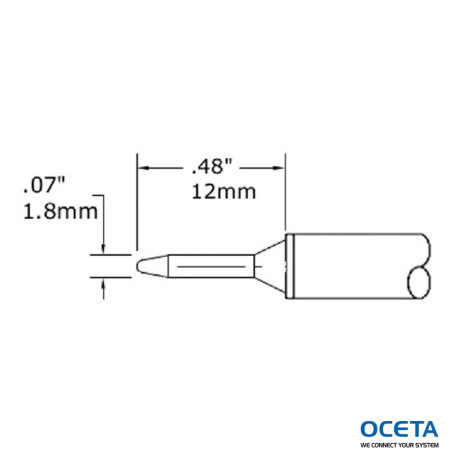 Cartouche, conique, 1,5mm