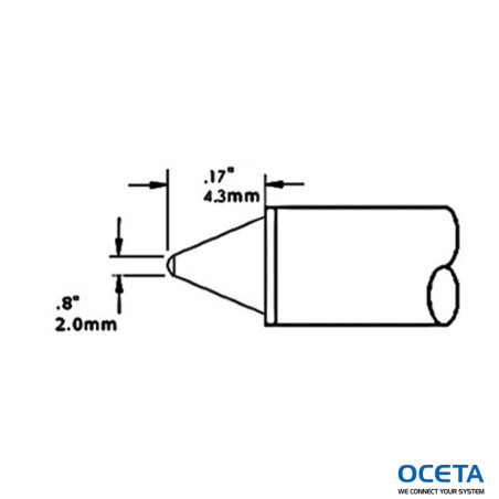 Cartouche, conique, 1,5mm