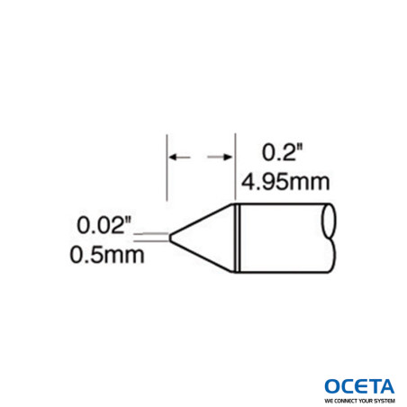 Cartouche, conique, 0,5mm (0,02 po)