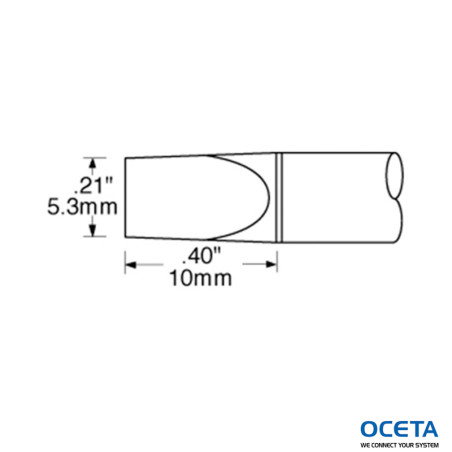 Cartouche, ciseau, extra grand, 5,3mm (0,209 in),