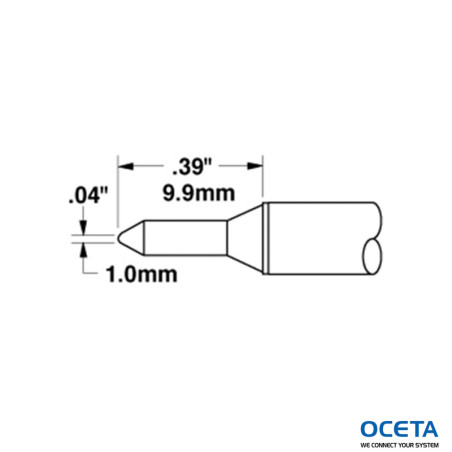 Cartouche, conique, 1mm (0,04 in)