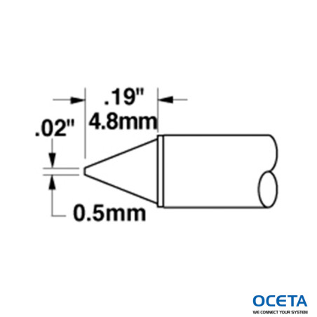 Cartouche, conique, 0,5mm (0,02 in)