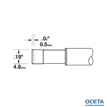 Cartouche speciale, conique, 4,8mm (0,19 in)