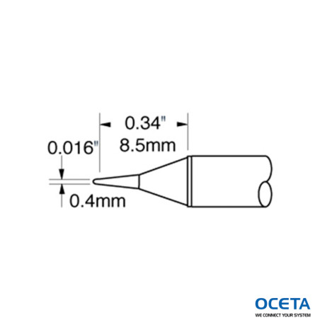 Cartouche, conique, 0,4mm (0,016 po)