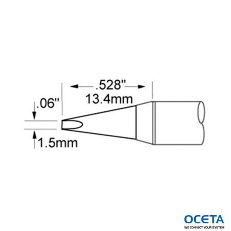 Pointe, ciseau, 1,5mm (0,06 po), original