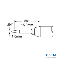 Pointe, conique, long, 1mm (0,04 po), original