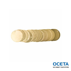 BLANK BRASS ROUND VALVE TAGS PK25 Marqueurs à estamper ou à graver