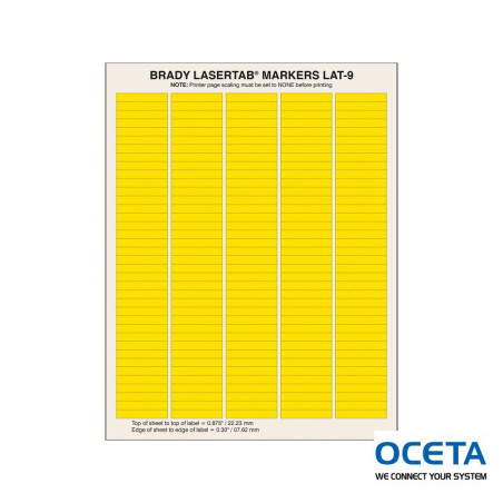 LAT-9-747-10-YL Etiquettes LaserTab