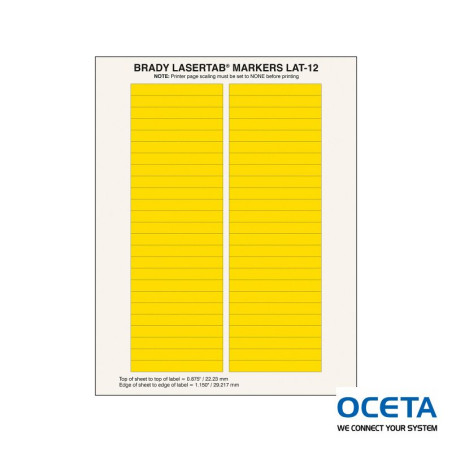 LAT-12-747YL-2.5 Etiquettes LaserTab