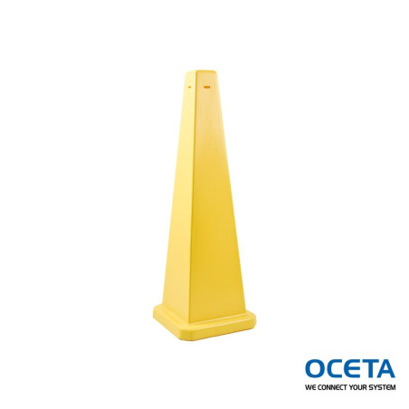 CONE-4SIDE-25H-YELLOW-BLANK Cône jaune, vierge