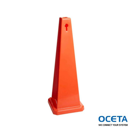 CONE-4SIDE-35H-ORANGE-BLANK Cône orange, vierge