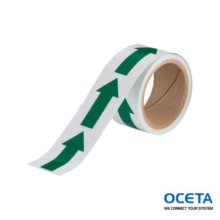 B324 2"X5YD GRN/GLO ARROW TAPE Ruban avec flèches