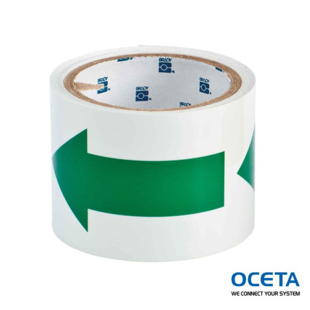 B324 3"X5YD GRN/GLO ARROW TAPE Ruban avec flèches