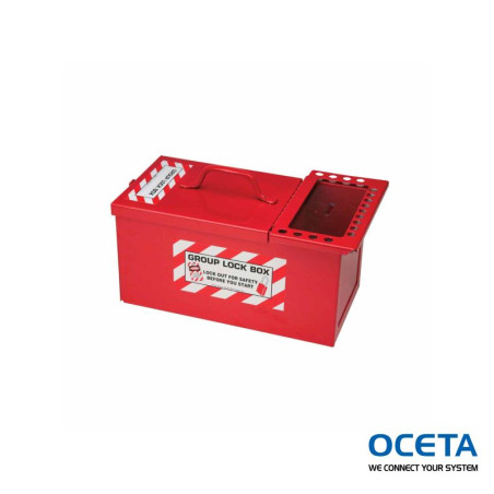 METAL STORAGE LOCK BOX,SMALL,RED Boîte combinée