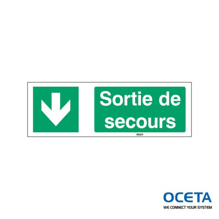 E/A180/FR71-PP-450x150/1-B Sortie de secours — Pictogramme de sécurité