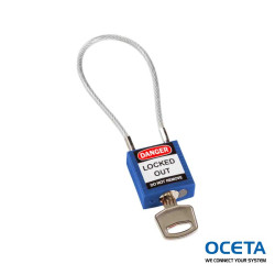 Compact Cable Padlock Blue 20cm KD Cadenas de sécurité