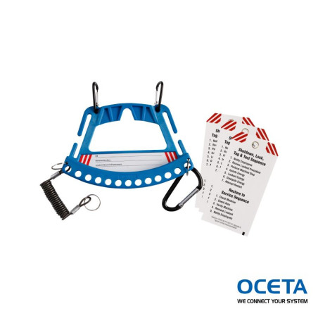 SAFETY LOCK & TAG CARRIER - BLUE Poignée porte-cadenas Bleu