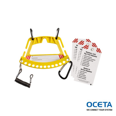 SAFETY LOCK & TAG CARRIER - YELLOW Poignée porte-cadenas Jaune