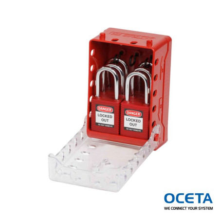 Compact Lock Box+6 Red Keyed-Alike Locks Boîte de consignation