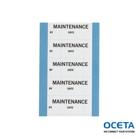 Étiquettes de maintenance à compléter