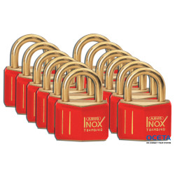 BRASS PADLOCK, 43 MM KD RED 12/PAC Cadenas en laiton