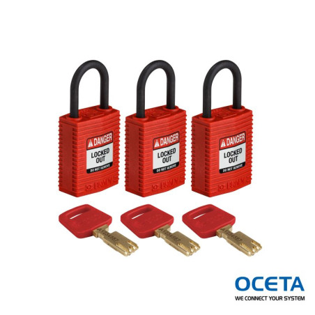 CPT-RED-25PL-KA3PK Cadenas SafeKey – Compact