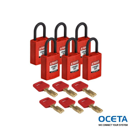 CPT-RED-25PL-KD6PK Cadenas SafeKey – Compact