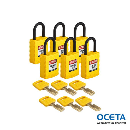 CPT-YLW-25PL-KD6PK Cadenas SafeKey – Compact