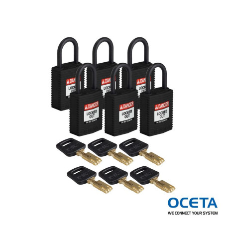 CPT-BLK-25PL-KD6PK Cadenas SafeKey – Compact