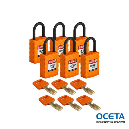 CPT-ORG-25PL-KD6PK Cadenas SafeKey – Compact