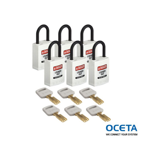 CPT-WHT-25PL-KD6PK Cadenas SafeKey – Compact