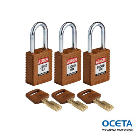 NYL-BRN-38ST-KA3PK Cadenas SafeKey – Nylon