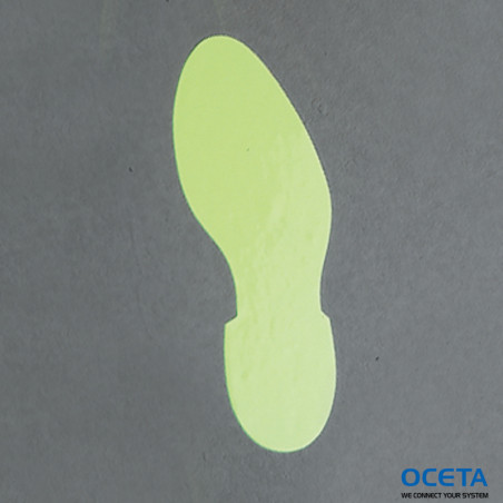 B324 VINYL FOOTPRINT-RIGHT 12" GLOW 1 PC Empreintes pas  droit