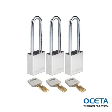 ALU-SLV-76ST-KA3PK Cadenas SafeKey – Aluminium