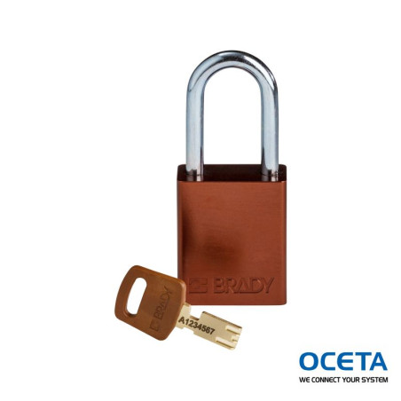 ALU-BRN-38ST-KD Cadenas SafeKey – Aluminium