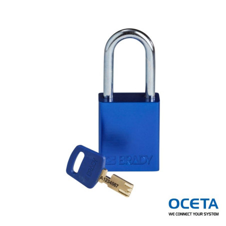 ALU-BLU-38ST-KD Cadenas SafeKey – Aluminium