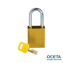 ALU-YLW-38ST-KD Cadenas SafeKey – Aluminium