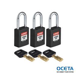 NYL-BLK-38ST-KA3PK Cadenas SafeKey – Nylon