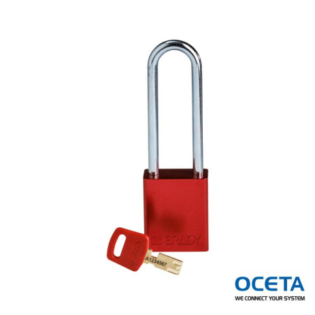 ALU-RED-76ST-KD Cadenas SafeKey – Aluminium