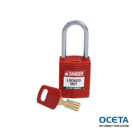 CPT-RED-38AL-KD Cadenas de condamnation SafeKey Compact Nylon