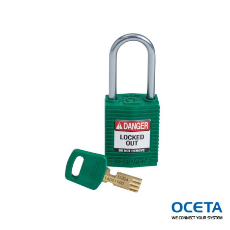 CPT-GRN-38AL-KD Cadenas de condamnation SafeKey Compact Nylon