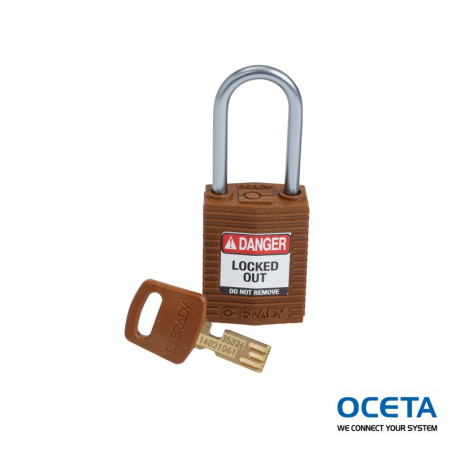 CPT-BRN-38AL-KD Cadenas de condamnation SafeKey Compact Nylon