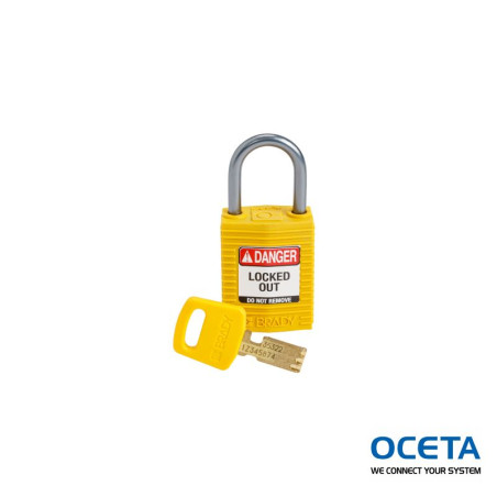 CPT-YLW-25AL-KD Cadenas de condamnation SafeKey Compact Nylon