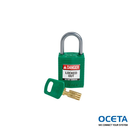 CPT-GRN-25AL-KD Cadenas de condamnation SafeKey Compact Nylon