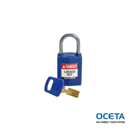 CPT-BLU-25AL-KD Cadenas de condamnation SafeKey Compact Nylon