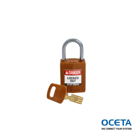 CPT-BRN-25AL-KD Cadenas de condamnation SafeKey Compact Nylon