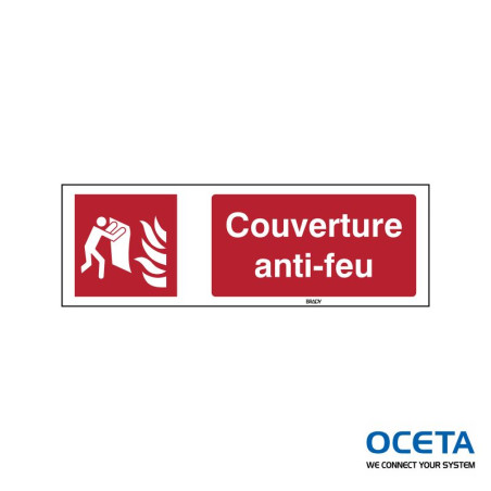 F/F016/FR34-SA-450x150-1/B Couverture anti-feu - Panneau de sécurité