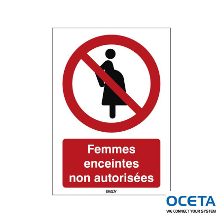 P/P042/FR613/PE-148X210-1 Femmes enceintes non autorisées